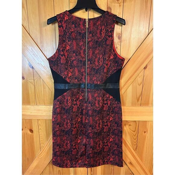 MICHAEL KORS sleeveless dress-sz 14 snake print-faux leather waist nwt (0442) - Picture 7 of 11